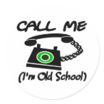 Call Me, I'm Old School With Retro Telephone stickers