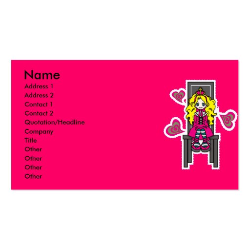 Call_Me_Queen Business Card Templates