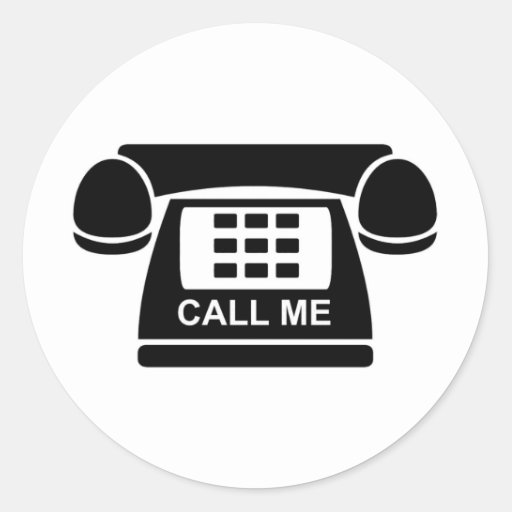 Call Me Tshirt Round Sticker