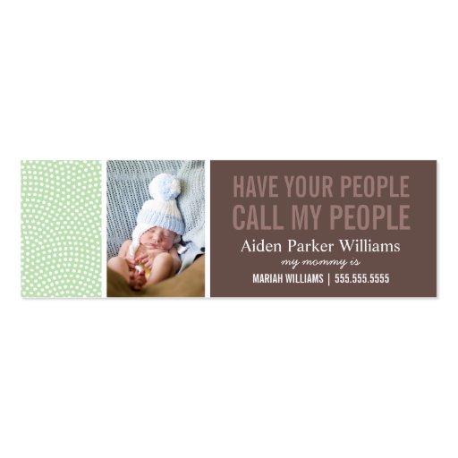 CALL MY PEOPLE | MOMMY CALLING CARD BUSINESS CARD TEMPLATES