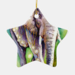 Call of the Wild Elephant Ceramic Ornament