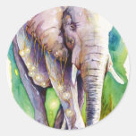 Call of the Wild Elephant Classic Round Sticker
