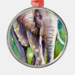 Call of the Wild Elephant Metal Ornament