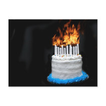 Call the fire department birthday postcard