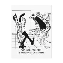 Call The Humane Society or a Plumber? Post Card
