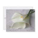 calla lilies on linen invitation