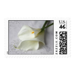 calla lilies on linen stamp