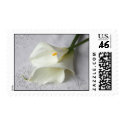 calla lilies on linen stamp