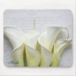 calla lilies on script mousepad