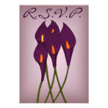 Calla Lilies (Purple) R.S.V.P Card Personalized Announcement