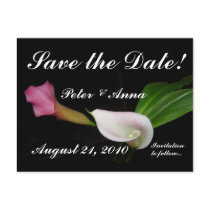 Calla Lilies Save the Date Postcard