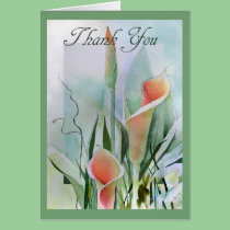 Calla Lilies Thank You Notes cards