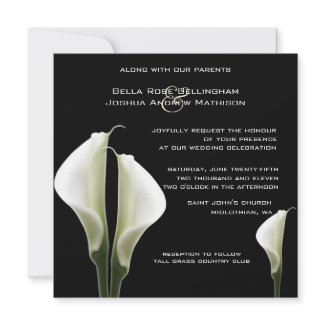 Calla Lilies Wedding Invitation invitation