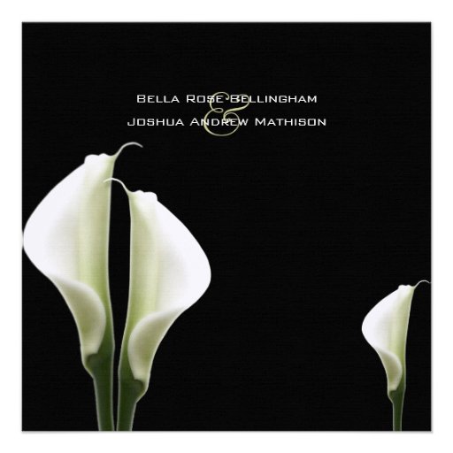 Calla Lilies Wedding Invitation
