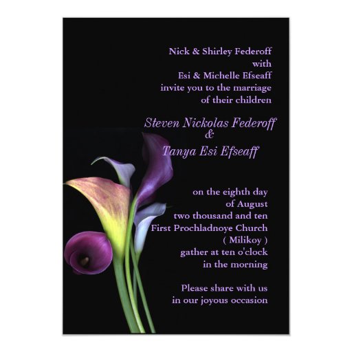 calla wedding invitations kit calla lilies wedding invitation zazzle calla wedding invitations kit calla lilies wedding invitation zazzle