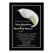 Calla Lilies Wedding Invitation - White Calla Lily