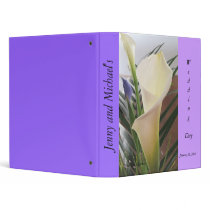 Calla Lillies and Iris Wedding Album binders
