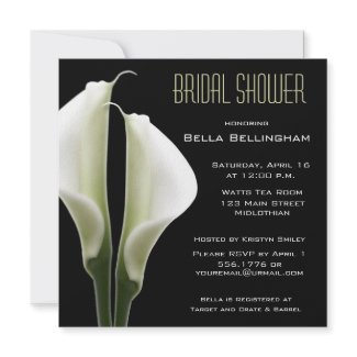 Calla Lillies Bridal Shower Invitation invitation
