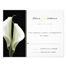 Calla Lillies RSVP Custom Invitation
