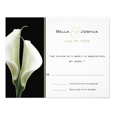 Calla Lillies RSVP Custom Invitation