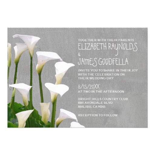 Calla Lillies Wedding Invitations
