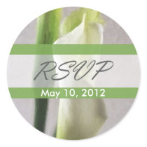 Calla Lily 1 RSVP Wedding Stickers