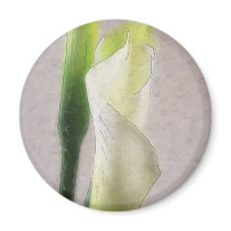 Calla Lily 1 Watercolor Fridge Magnet