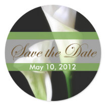 Calla Lily 2 Save the Date Wedding Sticker