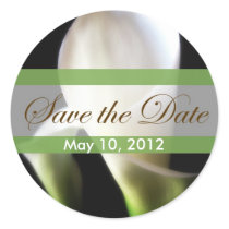 Calla Lily 4 Save the Date Wedding Sticker