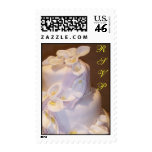 Calla Lily and Pearls Wedding Cake Postage Stamps