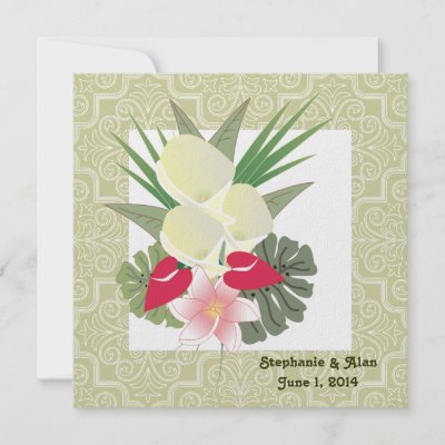 Calla Lily Bouquet Wedding Invitation by dlgray