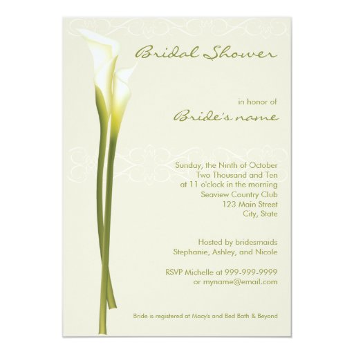 calla wedding invitations kit calla bridal shower invitations zazzle calla wedding invitations kit calla bridal shower invitations zazzle