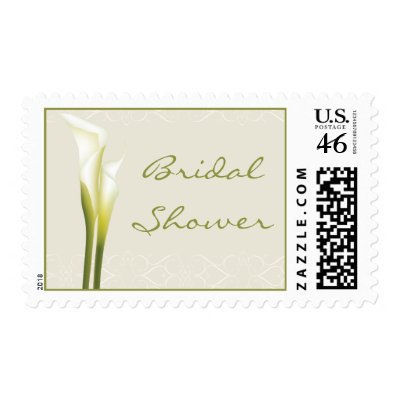 Calla Lily Bridal Shower postage stamps
