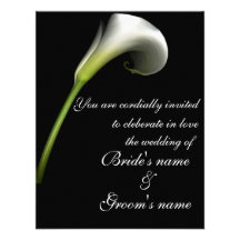 calla lily custom invitations