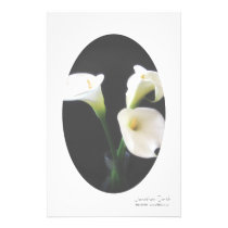 Calla Lily Customizable Name and Phrase Stationery stationery