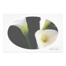 Calla Lily Customizable Name and Phrase Stationery stationery