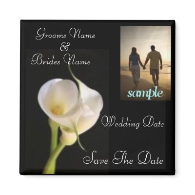 Calla Lily Elegant Save the Date Magnet by sunkiss3dk