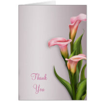 Calla Lily Floral Thank You Card