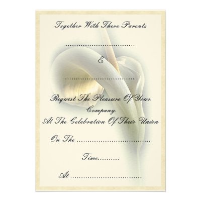 Calla Lily - Invitation