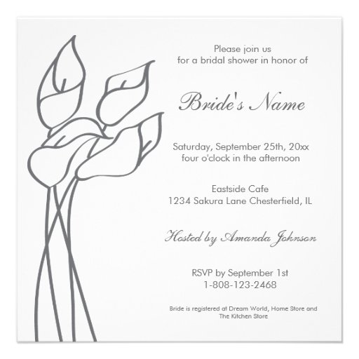Calla Lily Invite