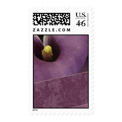 Calla lily - lavendar postage stamp by perfectpostage