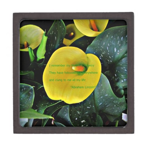 Calla Lily Mother's day with quote gift box Zazzle