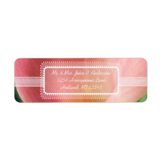 Calla Lily Retrun Address Label White Font label