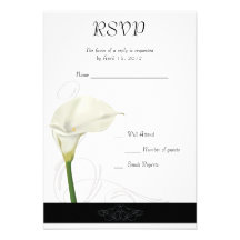 Calla Lily RSVP Card Custom Invites