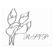 Calla Lily RSVP postcard
