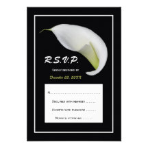 Calla Lily RSVP Wedding Invitation