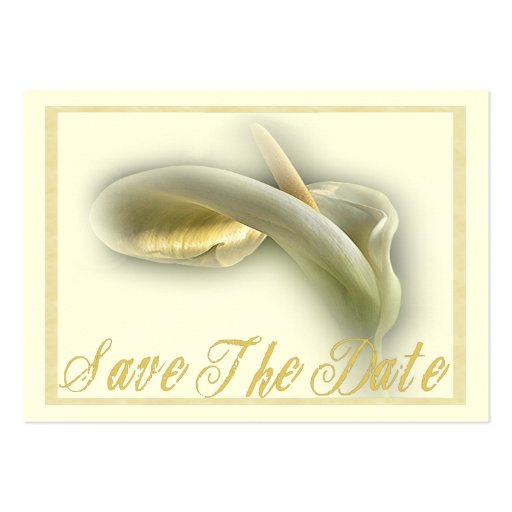 Calla Lily - Save The Date Card Business Card Template (front side)