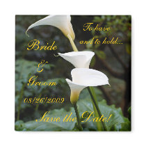Calla Lily Save the Date! magnets