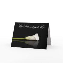 Calla lily sympathy card