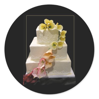 Calla lily wedding cake stickers by perfectpostage